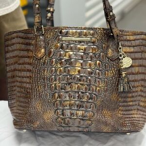 Brahmin Multi-Tone Crocodile Embossed Tote